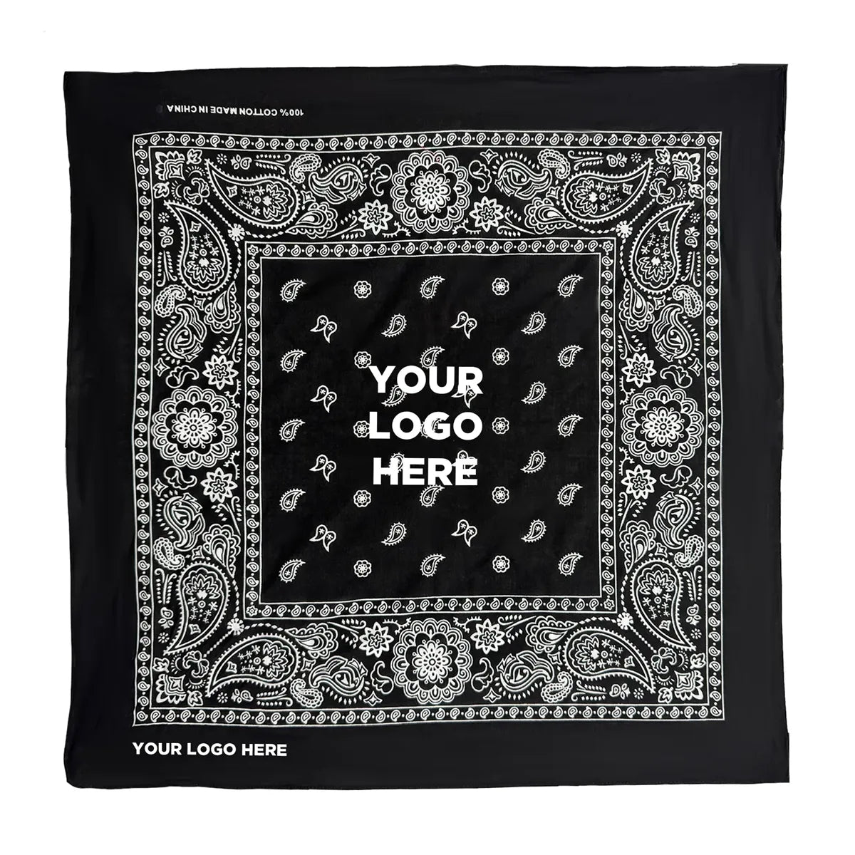 Cotton Bandana 22" — Solid & Paisley