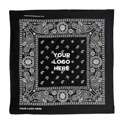 Cotton Bandana 22" — Solid & Paisley