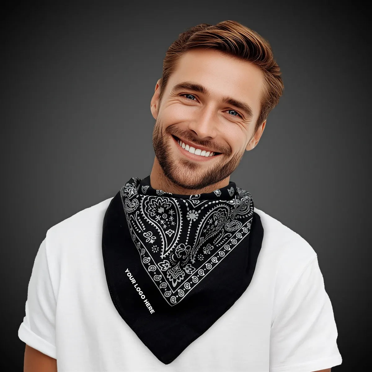 Cotton Bandana 22" — Solid & Paisley