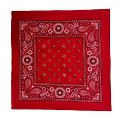 Cotton Bandana 22" — Solid & Paisley