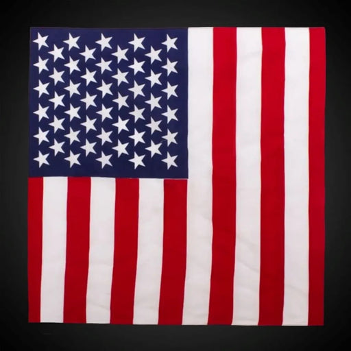 US Flag Cotton Bandana 22"