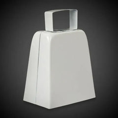 Large White Metal Cowbell