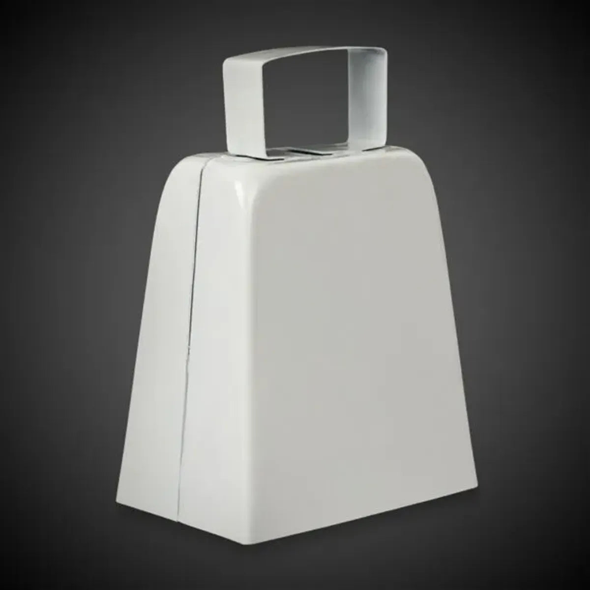 Large White Metal Cowbell