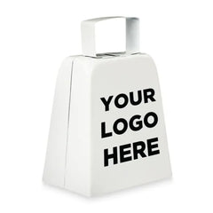 Large White Metal Cowbell