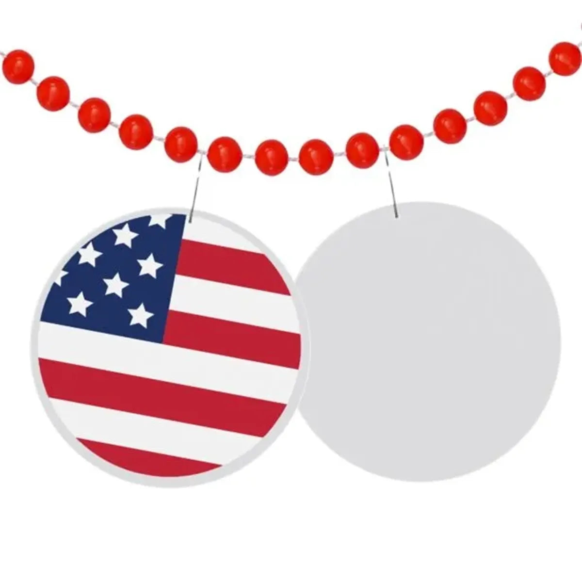 American Flag Plastic Medallion 2.5"