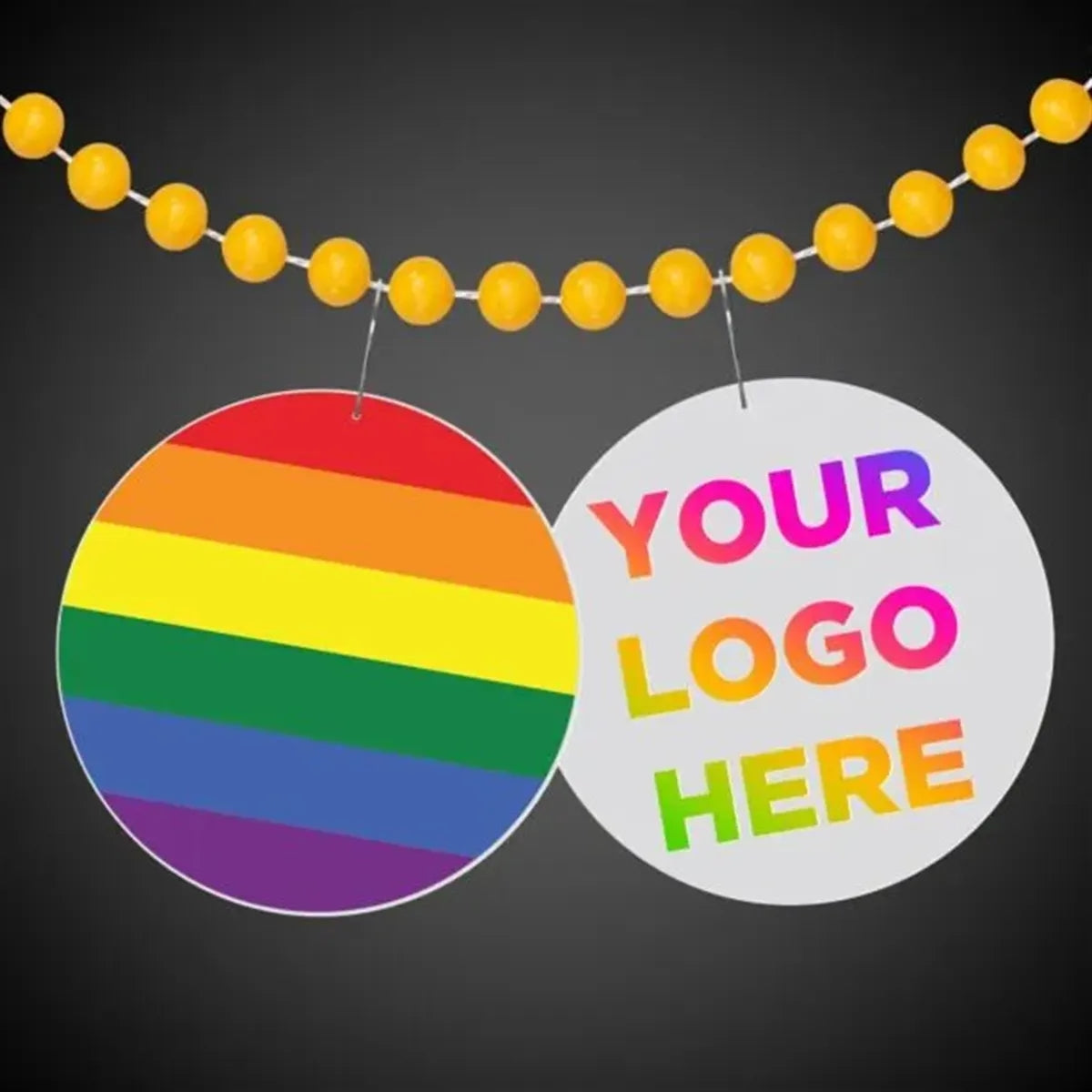 Rainbow Plastic Medallion 2.5"