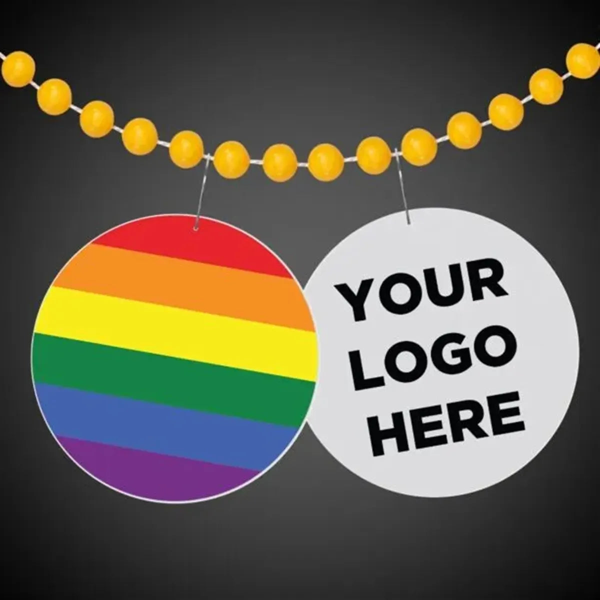 Rainbow Plastic Medallion 2.5"