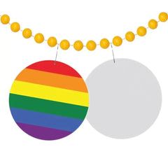 Rainbow Plastic Medallion 2.5"