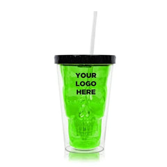 Light-Up Neon Skull Cup