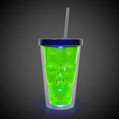 Light-Up Neon Skull Cup