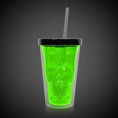 Light-Up Neon Skull Cup