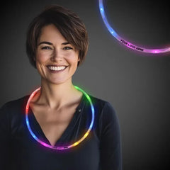 Light-Up Rainbow Fiber Optic Necklace