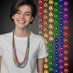 Rainbow Segmented Party Bead Necklace