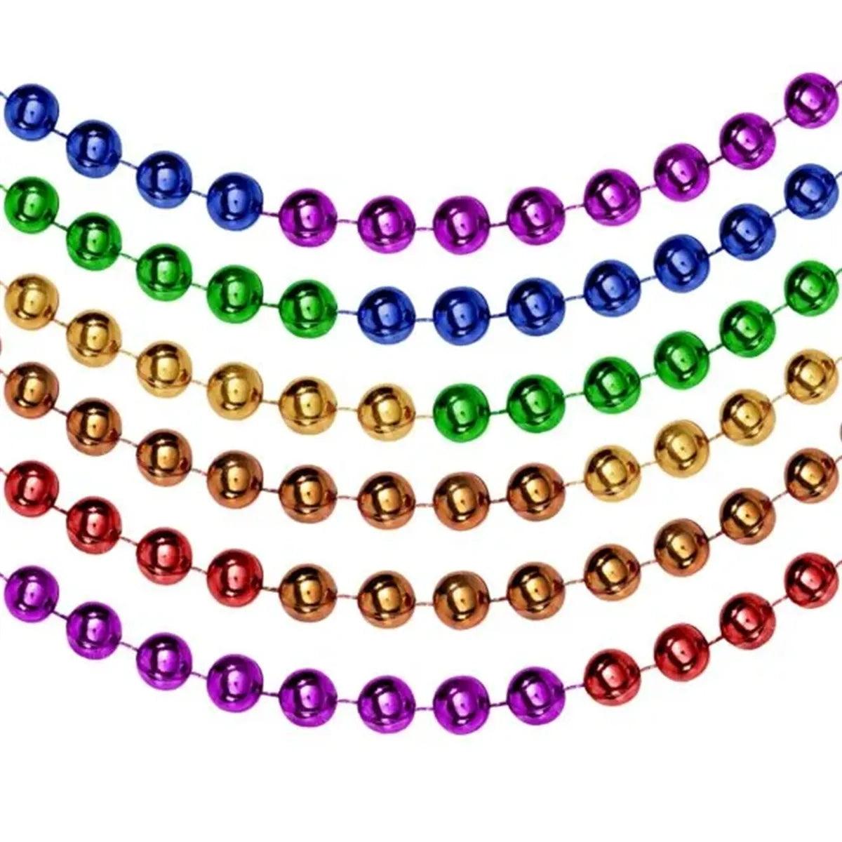 Rainbow Segmented Party Bead Necklace