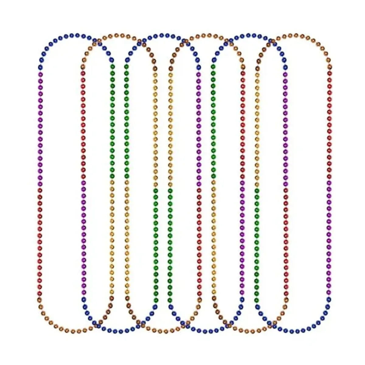 Rainbow Segmented Party Bead Necklace