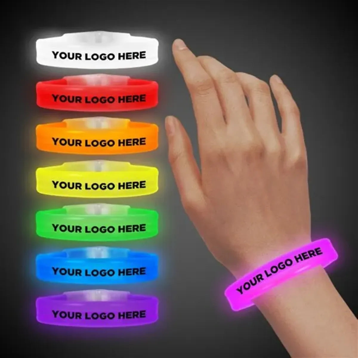 Triple-Wide Glow Bracelet 9"