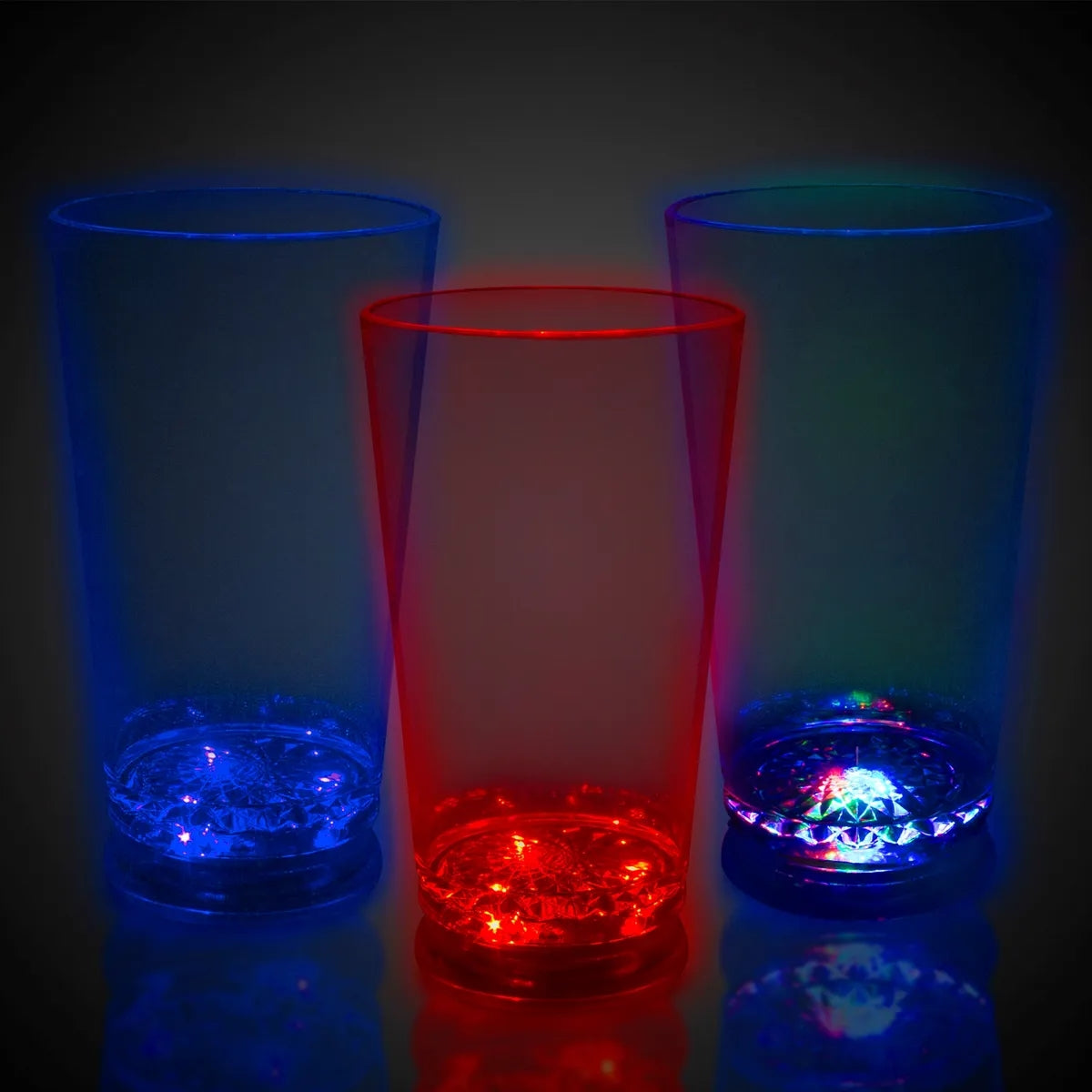 Light-Up Blue Pint Glass 16 oz