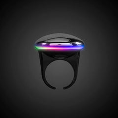 Light-Up Silver Button Ring
