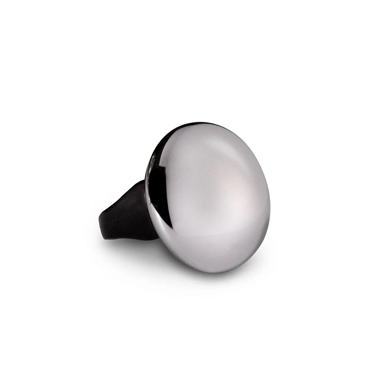 Light-Up Silver Button Ring