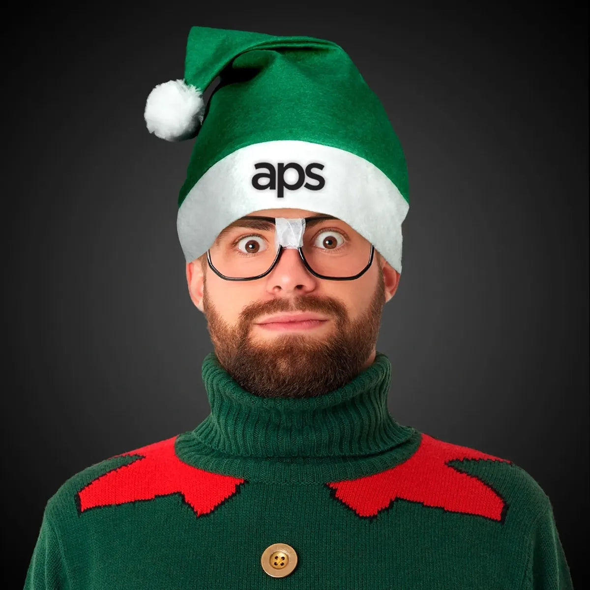 Felt Santa Hat — Green or Blue