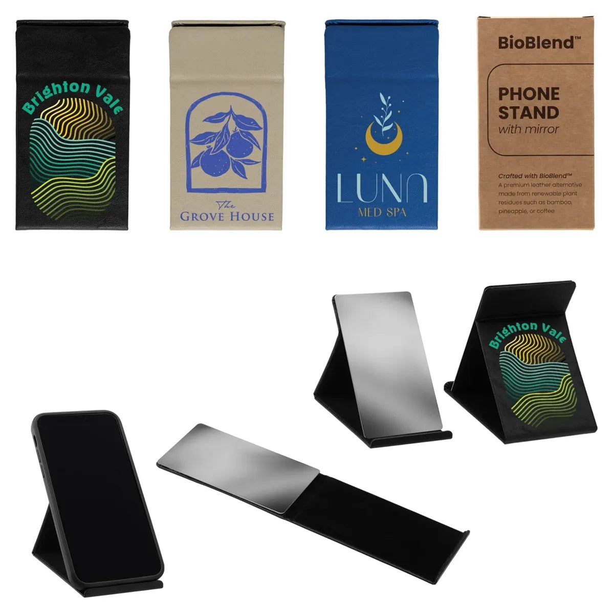 Bio-Based Phone Stand w/Mirror
