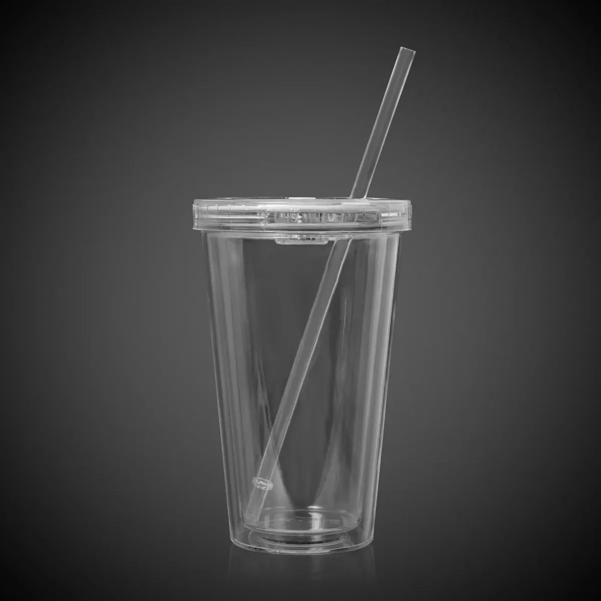 Light-Up Multi-Color Travel Cup with Clear Lid & Straw