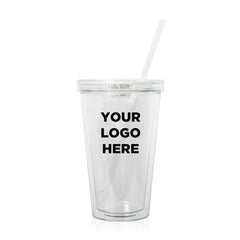 Light-Up Multi-Color Travel Cup with Clear Lid & Straw