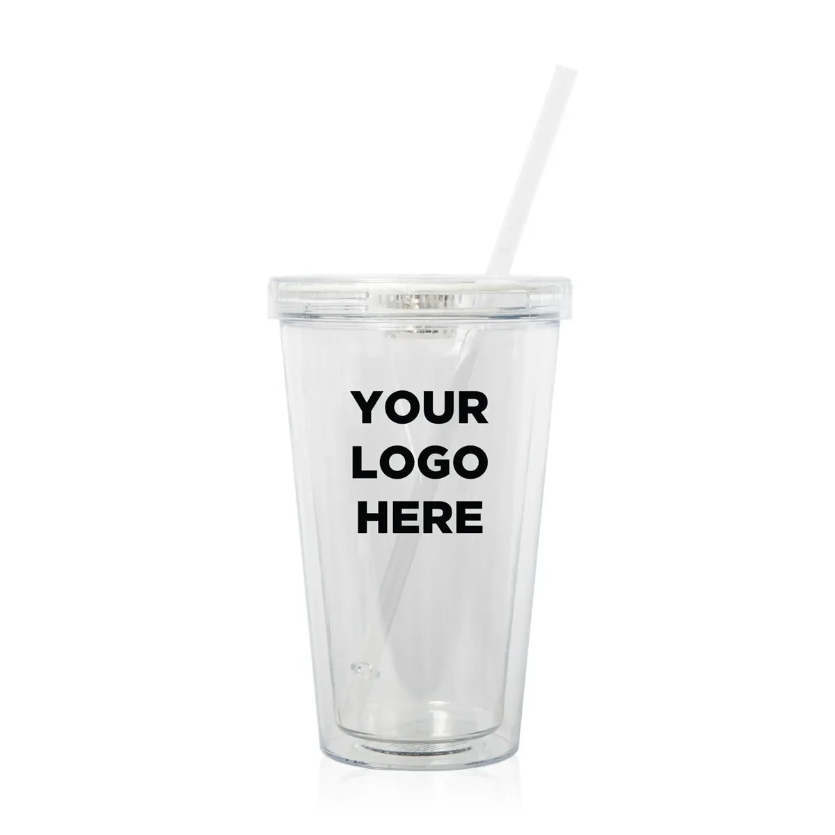 Light-Up Multi-Color Travel Cup with Clear Lid & Straw