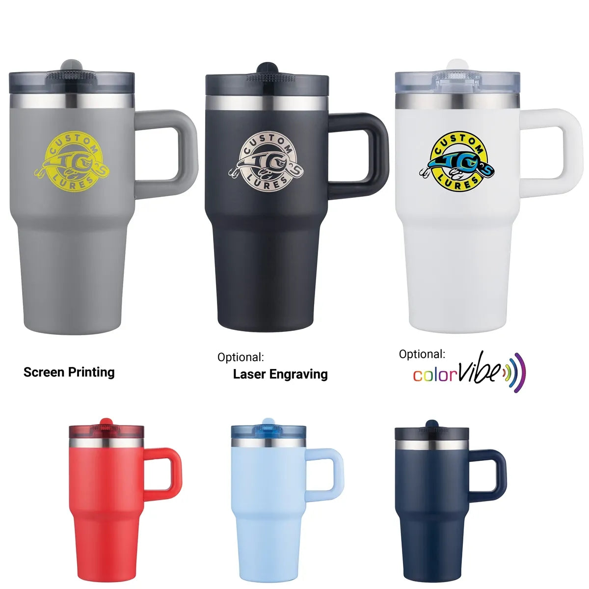 20 oz Mug with Straw Lid