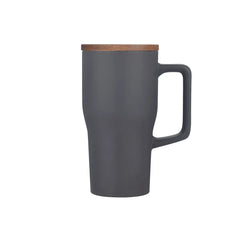 18 oz Ceramic Travel Style Mug with Wood Lid