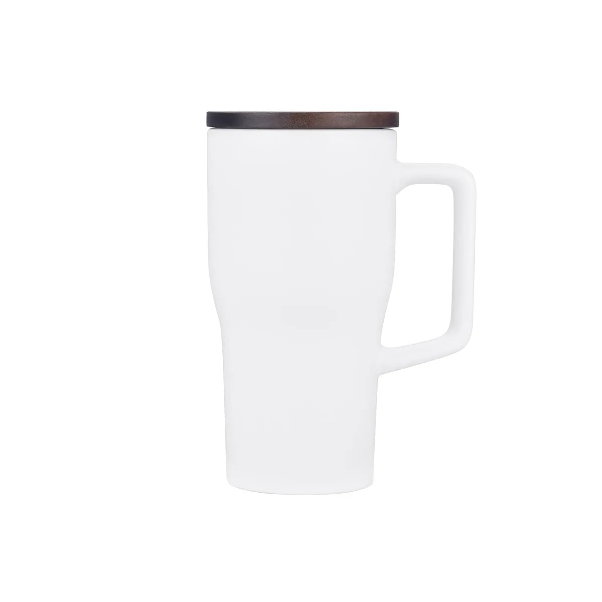 18 oz Ceramic Travel Style Mug with Wood Lid