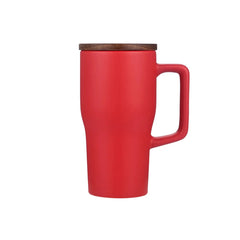 18 oz Ceramic Travel Style Mug with Wood Lid