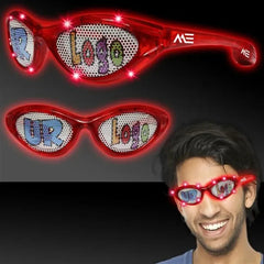 Light-Up Red Imprinted-Lens Sunglasses