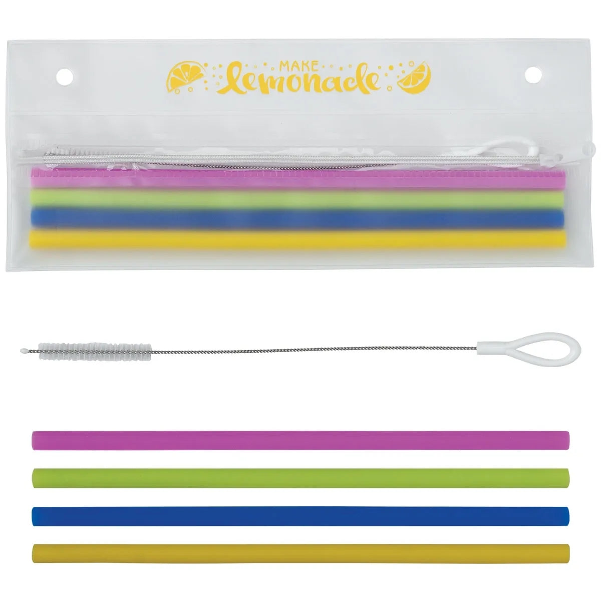 Reusable Silicone Straw Set