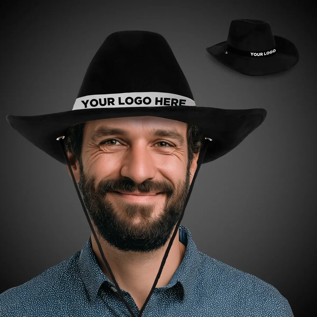 Black Foam Cowboy Hat