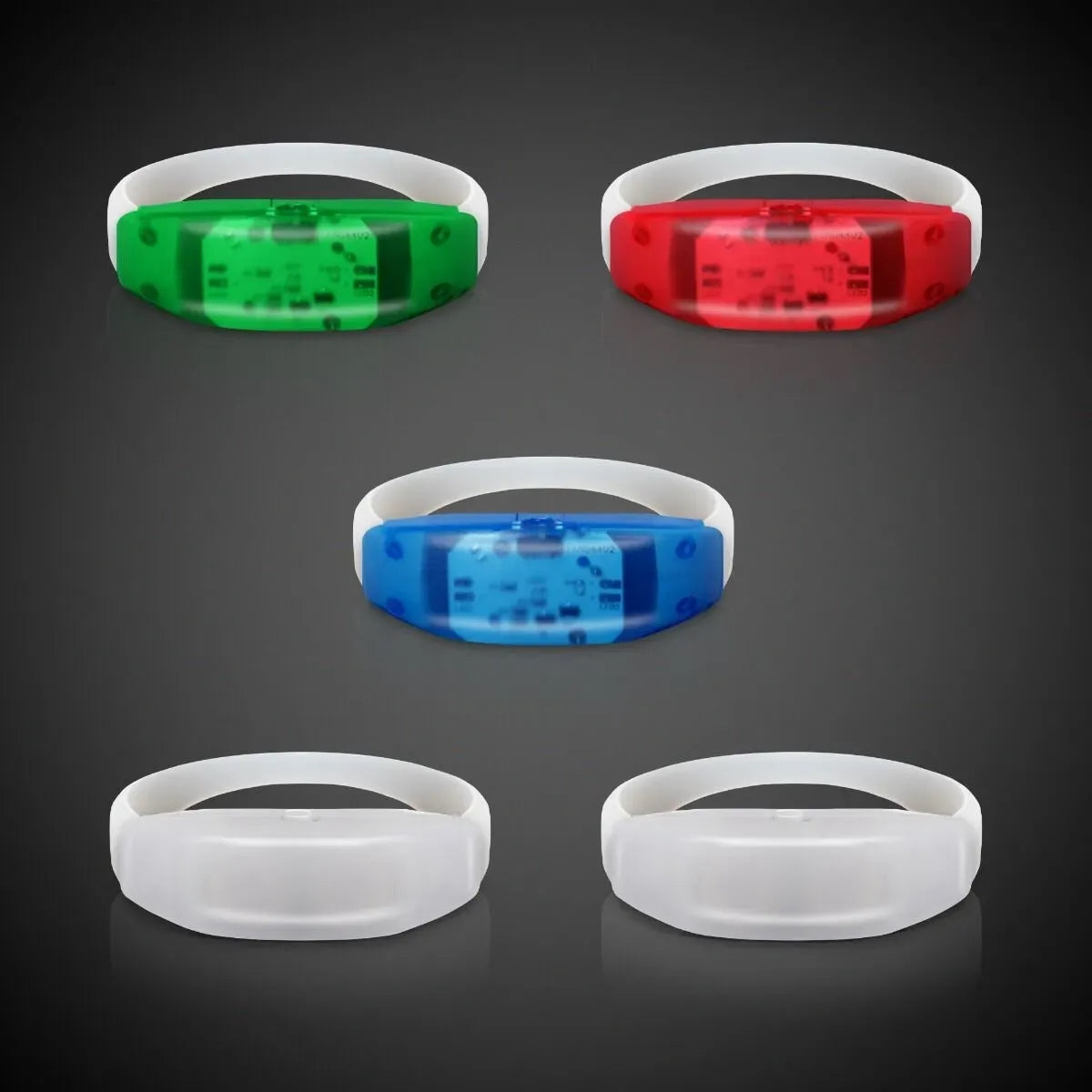 Sound-Activated Light-Up Stretch Bracelet — Pink
