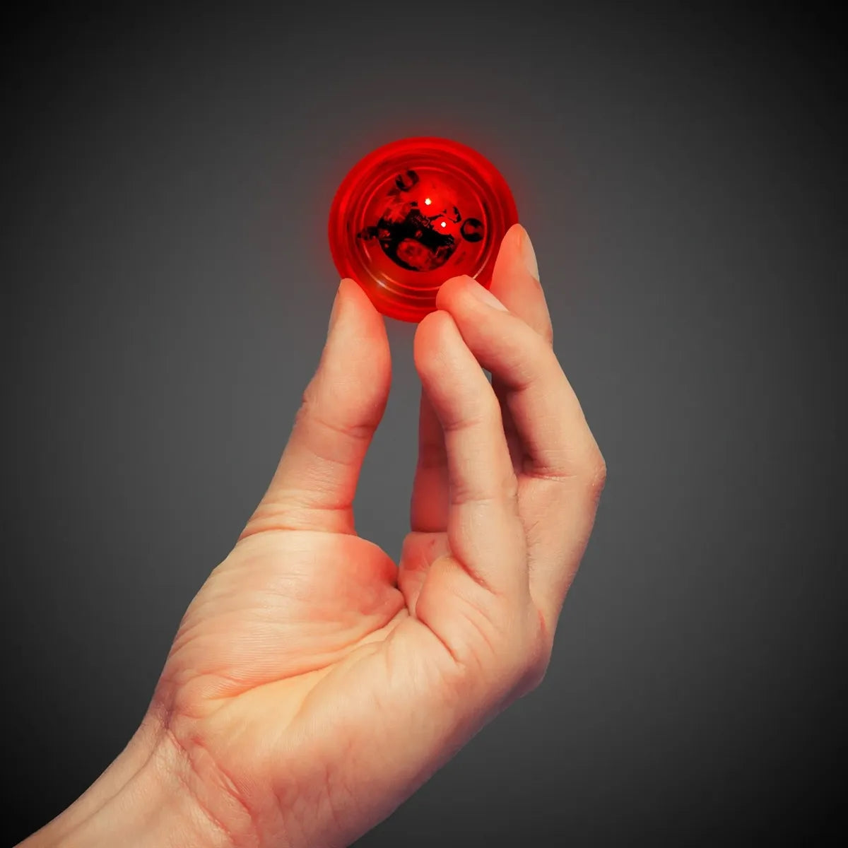 Light-Up Bouncing Flash Ball 2" — Clear with Blue Light