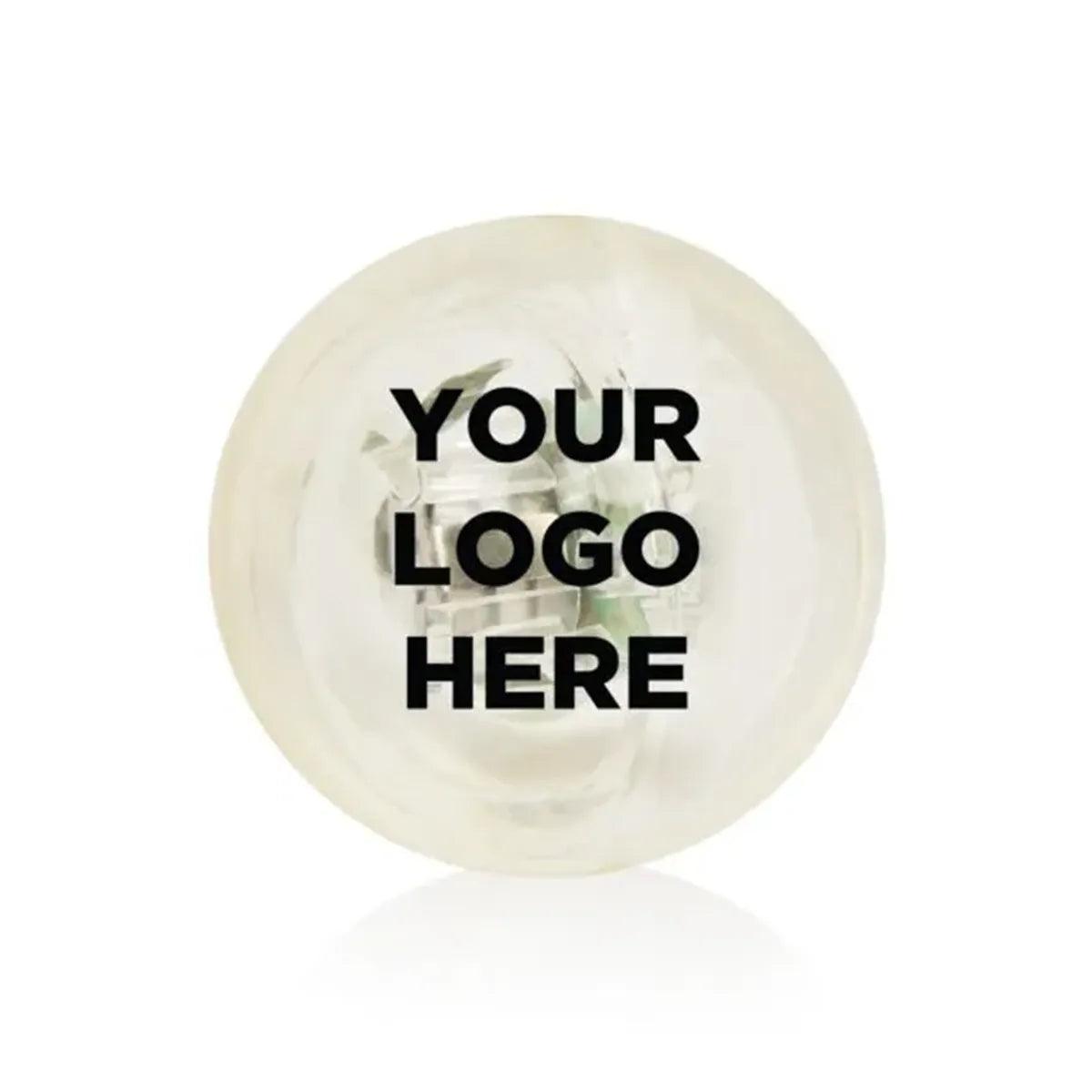 Light-Up Bouncing Flash Ball 2" — Clear with Blue Light
