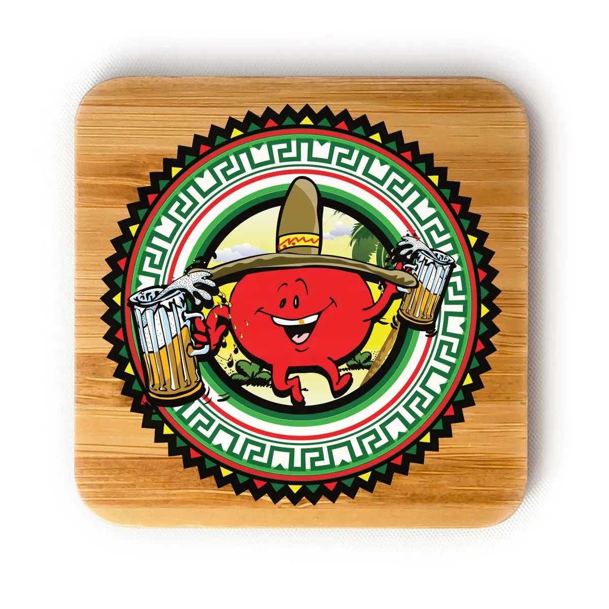 Eco Bamboo Square Magnet