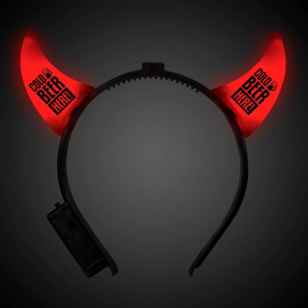 Light-Up Red Devil Horn Head Bopper