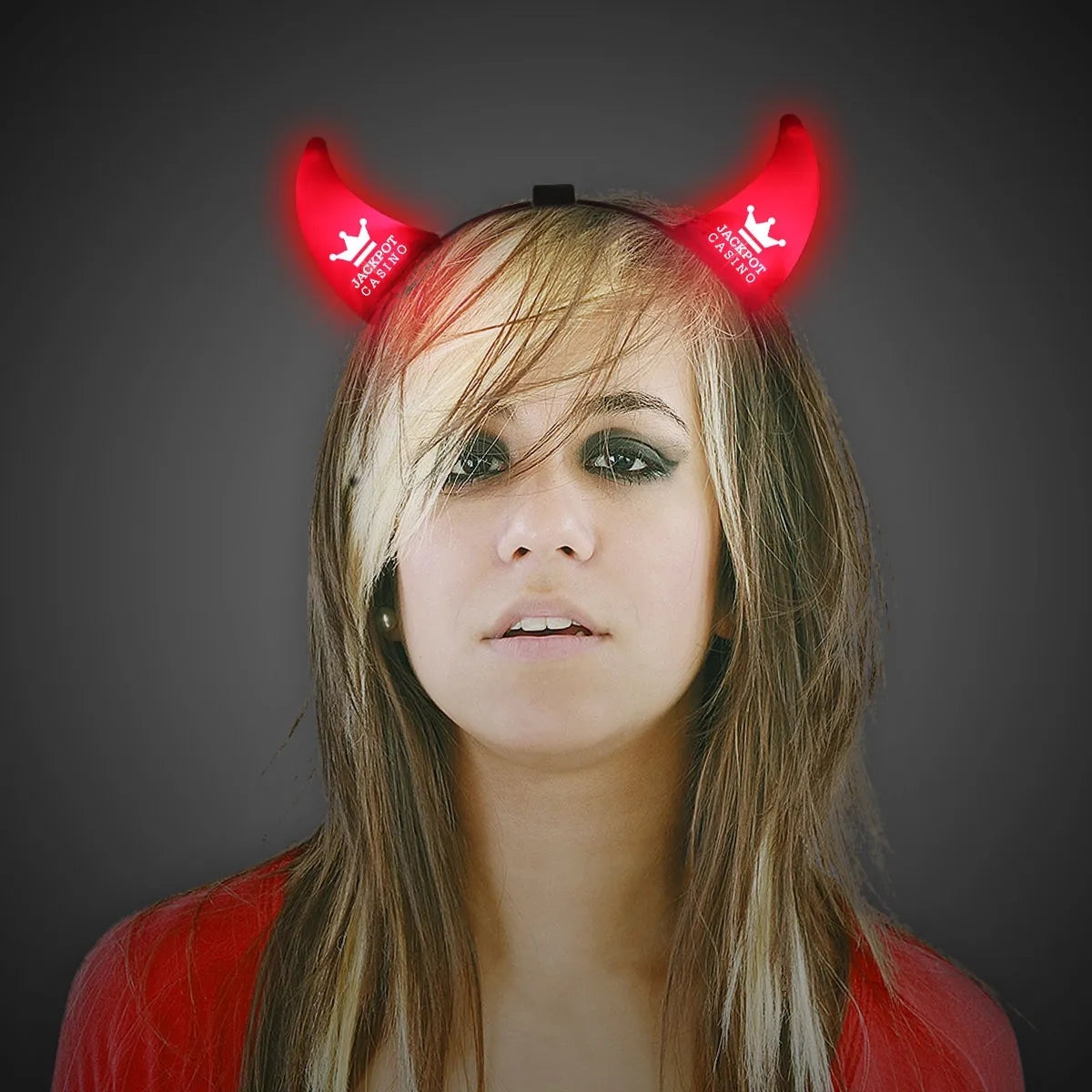 Light-Up Red Devil Horn Head Bopper