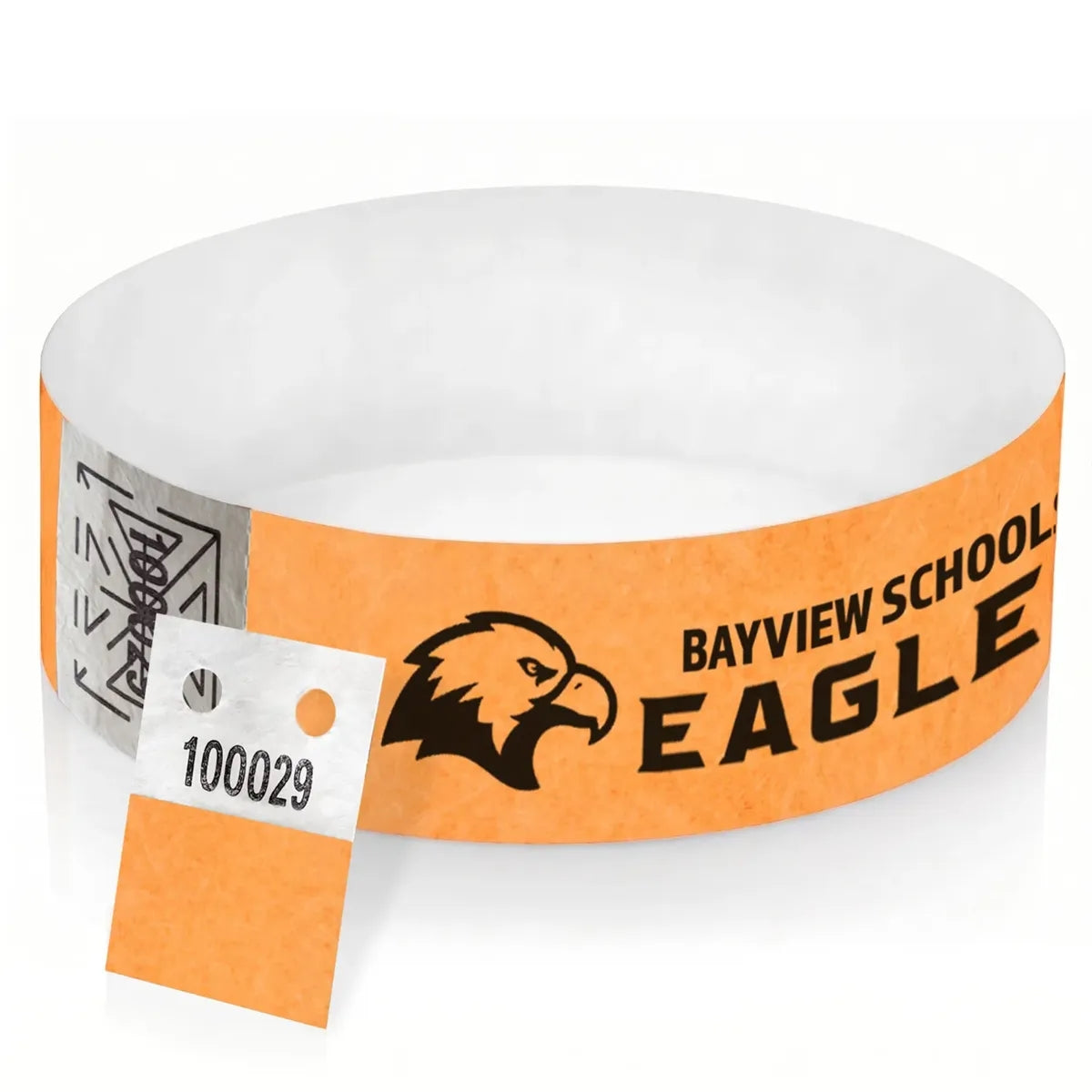 1" Tear-Resistant Paper Tear Stub Wristband