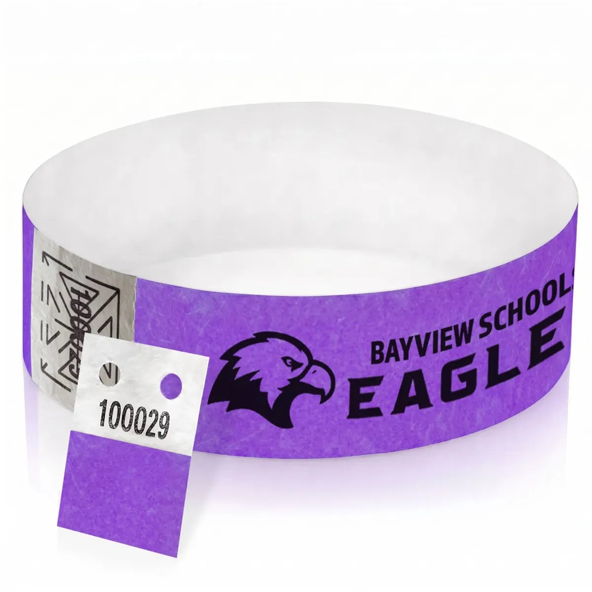 1" Tear-Resistant Paper Tear Stub Wristband