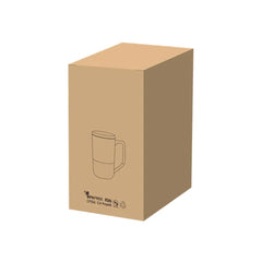 15 oz. Two-Tone Ceramic Mug with Wood Lid