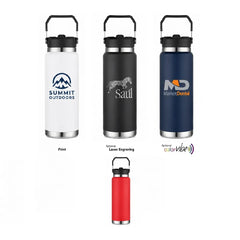 30 oz Bottle with Straw and Carrier