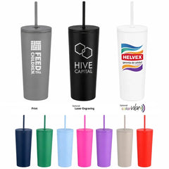 24 oz Savvy Tumbler with Straw