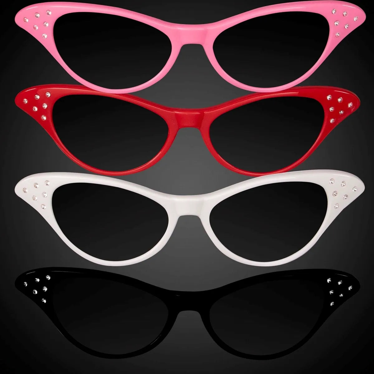 50s Cat-Eye Sunglasses with Rhinestones