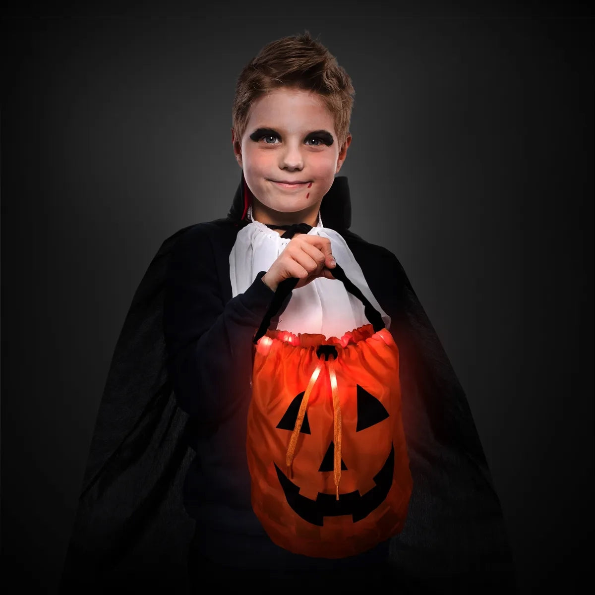 Light-Up Pumpkin Tote Bag
