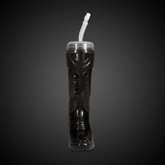 Black Western Boot Yard Glass