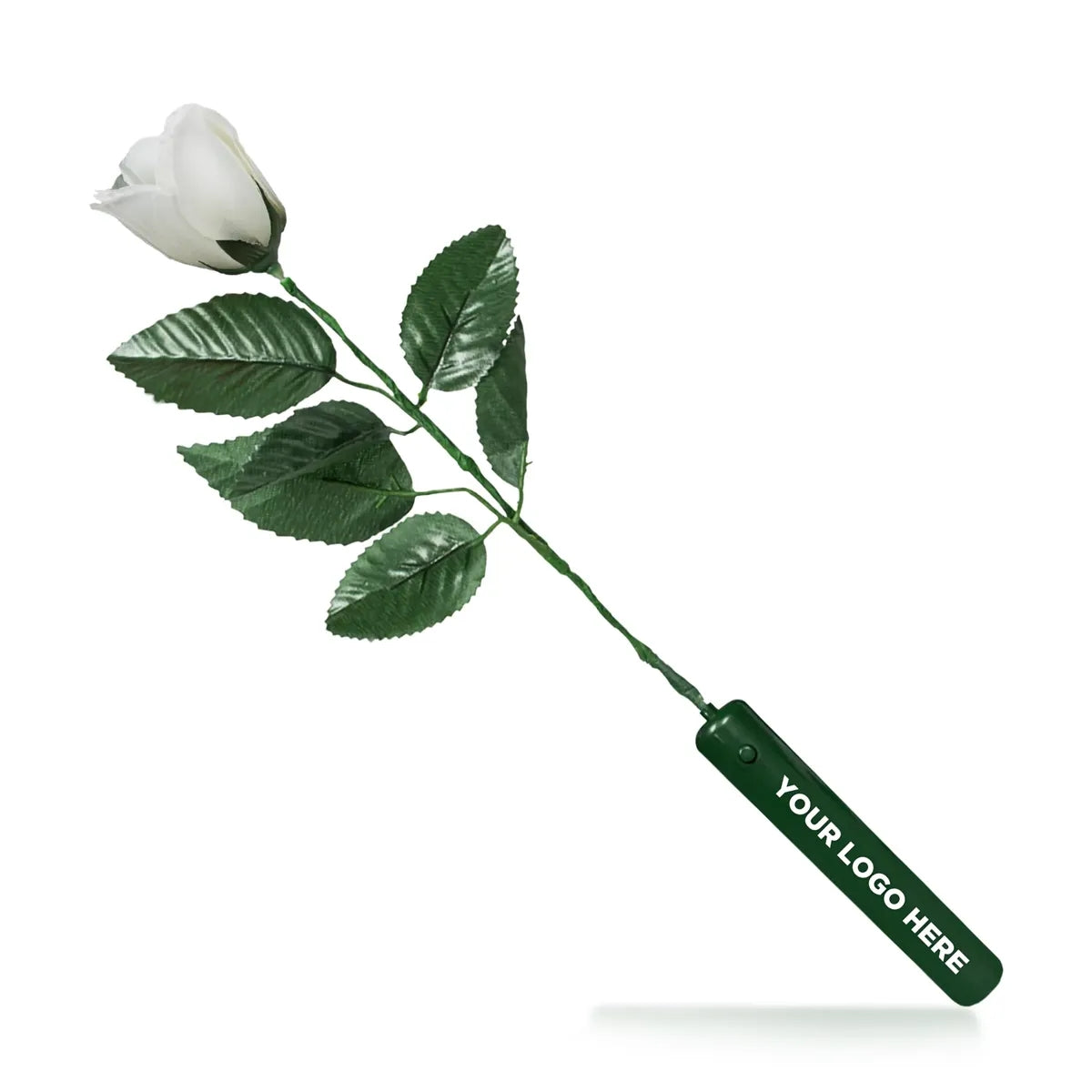 Light-Up White Rose — Multi-Color LEDs